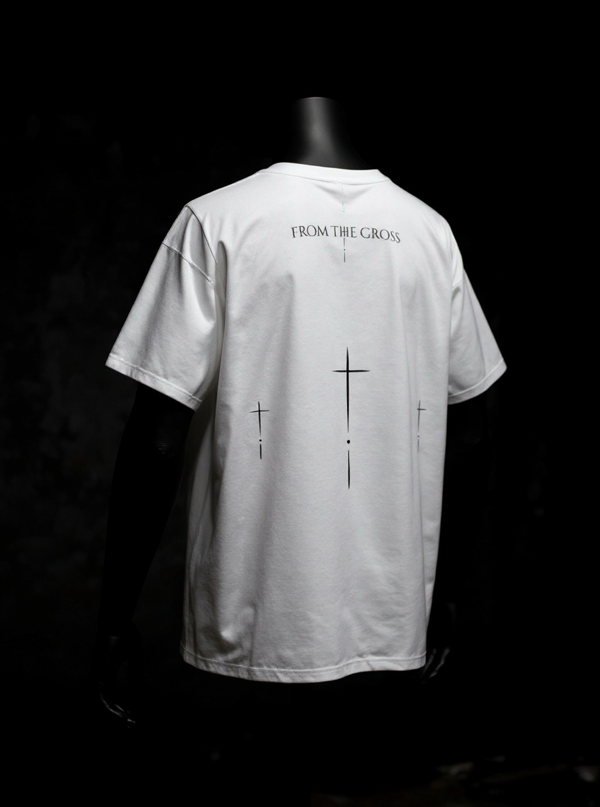 'Holy Sacrifice' Drop Shoulder Tee (White)