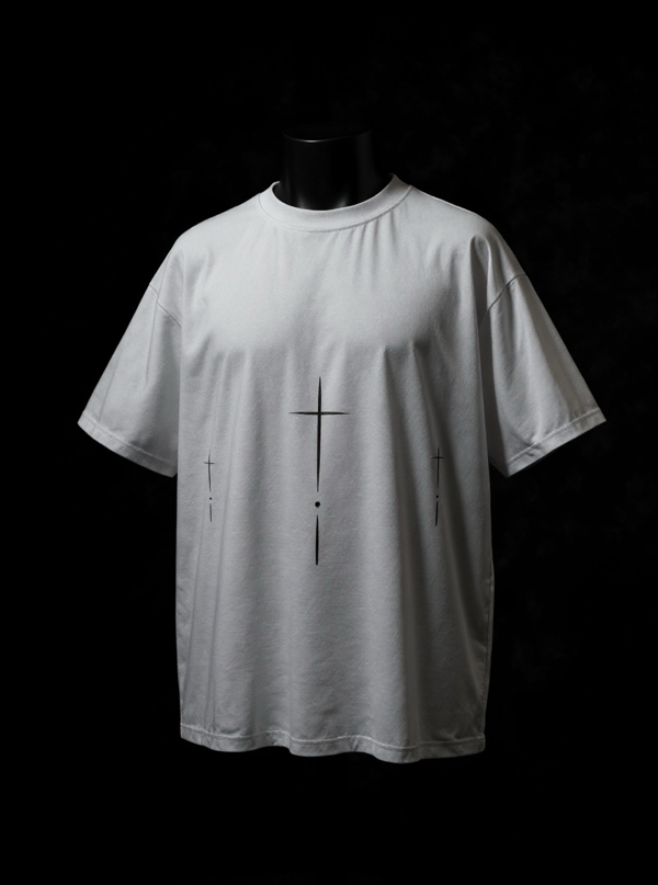 'Holy Sacrifice' Drop Shoulder Tee (White)
