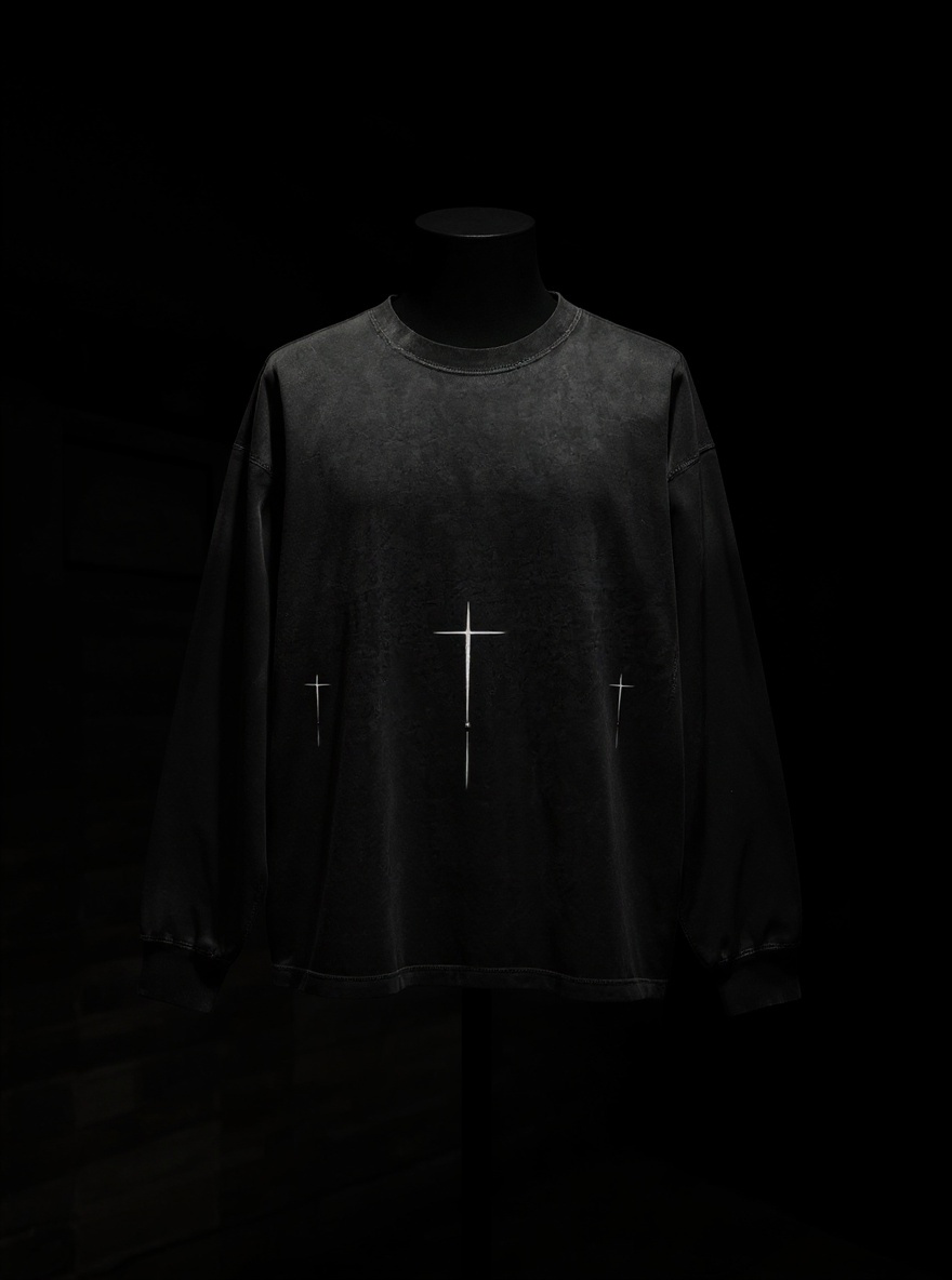 'Holy Sacrifice' Gradient Wash Long Sleeve